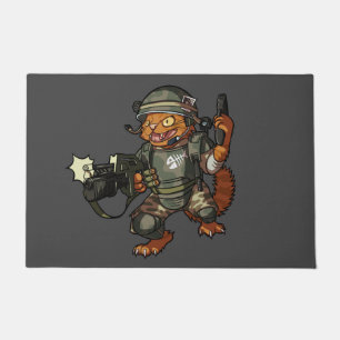 Felpudo Personalizado de tiro de gatito marino de ciencia 