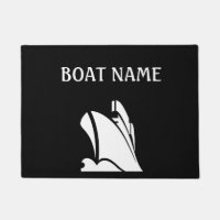 Personalizado del barco con motor Dock Mat