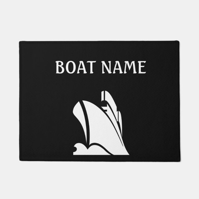 Felpudo Personalizado del barco con motor Dock Mat (Anverso)