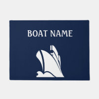 Personalizado del barco con motor Dock Mat