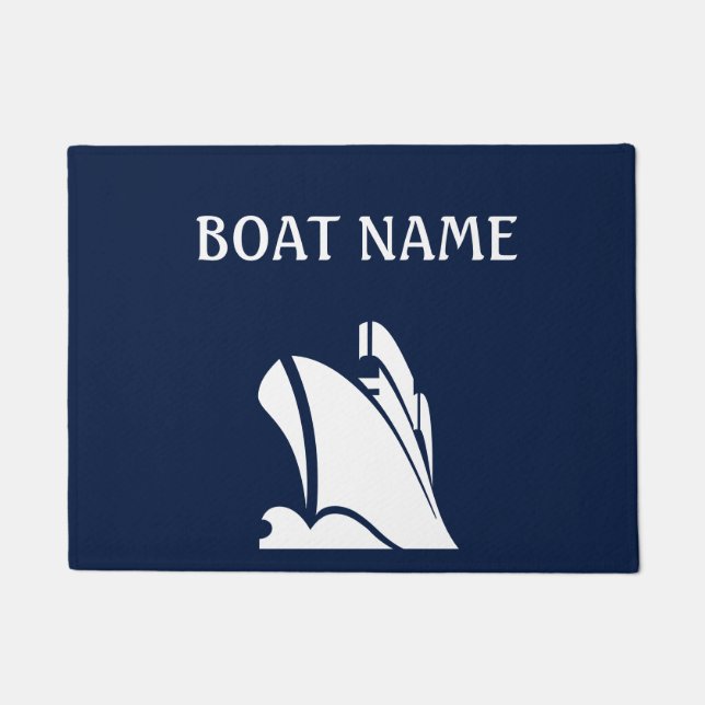 Felpudo Personalizado del barco con motor Dock Mat (Anverso)
