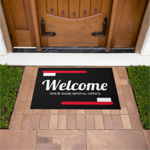 Felpudo Personalizado dentista practica doormat con cepill