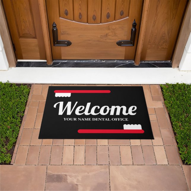 Felpudo Personalizado dentista practica doormat con cepill (Exterior)