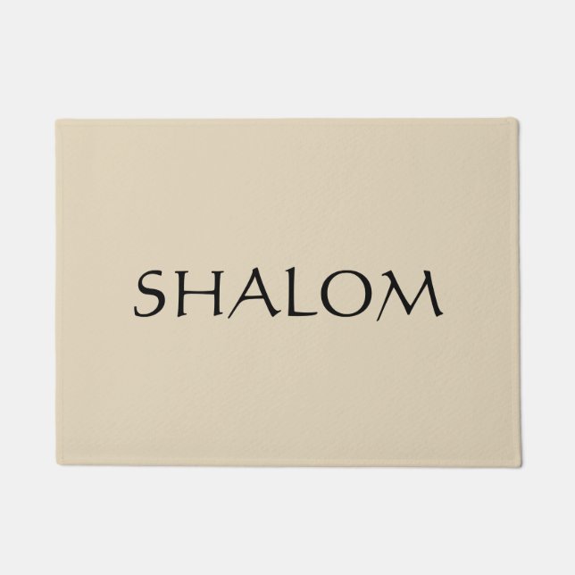 Felpudo Personalizado Doormat Beige Shalom (Anverso)