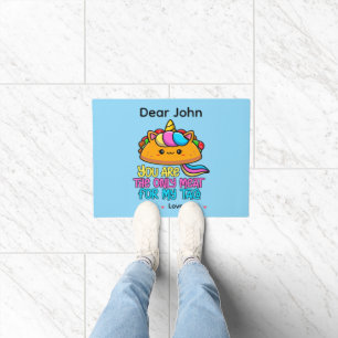 Felpudo Personalizado Eres La Única Carne Para Mi Taco