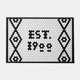 Felpudo Personalizado Fundada En 1900 Hex Tile