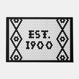 Felpudo Personalizado Fundado 1900 Hex Tile Doormat 3