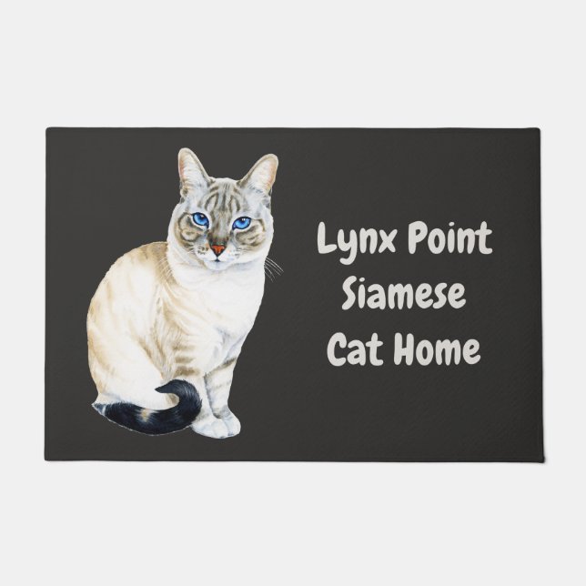 Felpudo Personalizado gato siamés de Lynx Point (Anverso)
