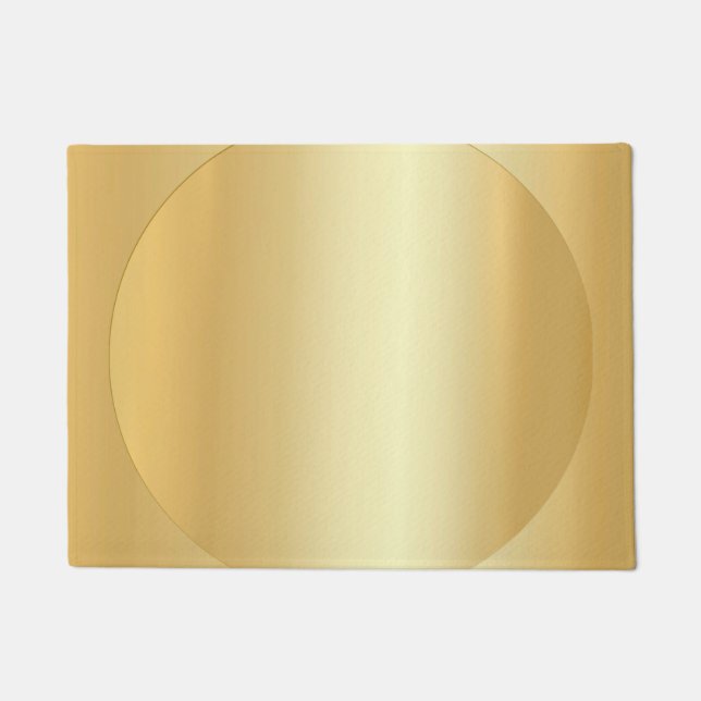 Felpudo Personalizado Glamorosa Faux Gold Modern Blank Tem (Anverso)