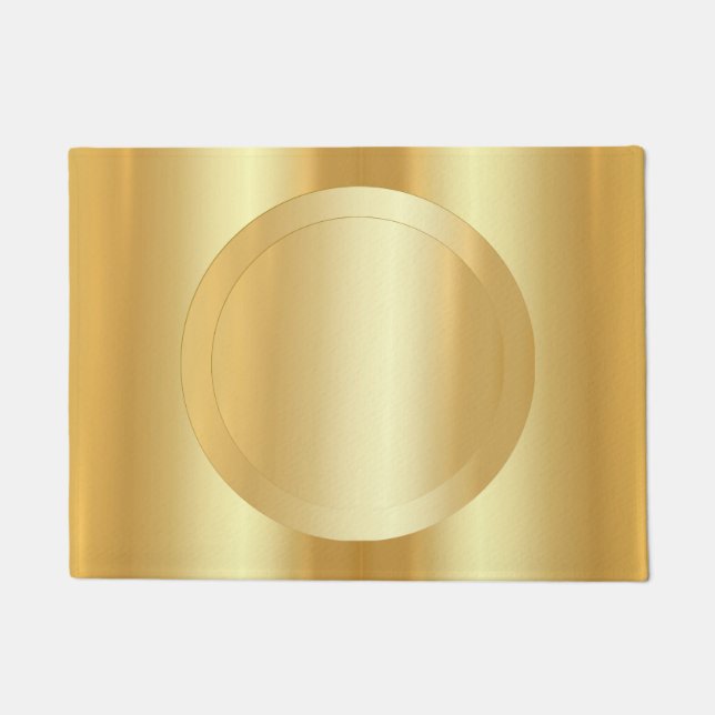 Felpudo Personalizado Glamoroso Faux Gold Plantilla elegan (Anverso)