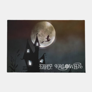 Felpudo Personalizado Halloween Cute Spooky Whimsical Blac