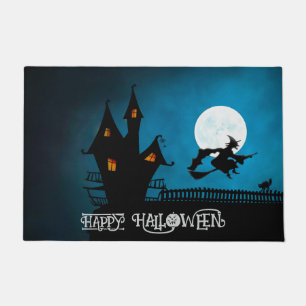 Felpudo Personalizado Halloween Cute Spooky Whimsical Purp