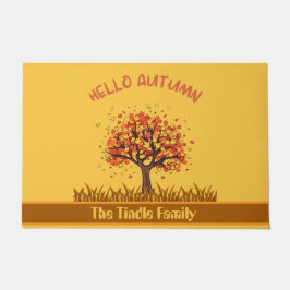 Felpudo Personalizado "Hello Autumn" Colorful Fall deja Do