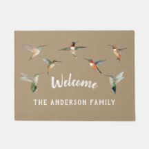 Personalizado Hummingbirds Doormat