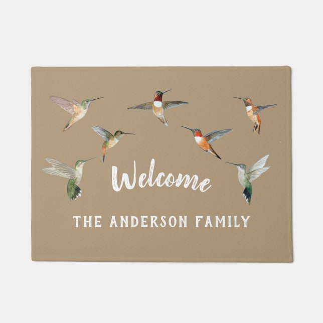 Felpudo Personalizado Hummingbirds Doormat (Anverso)
