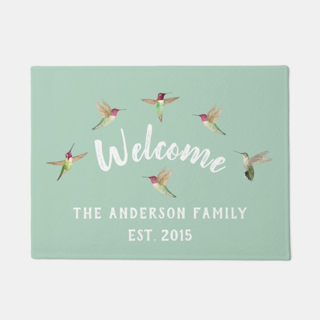 Felpudo Personalizado Hummingbirds Doormat (Anverso)