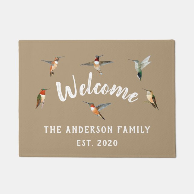 Felpudo Personalizado Hummingbirds Doormat (Anverso)
