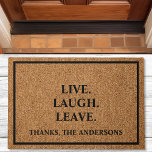 Felpudo Personalizado Introvert Funny Doormat en Live Laud<br><div class="desc">¡Bienvenidos a los clientes con una sonrisa antes de entrar! El doormat "Live, Laugh, Leave" presenta un giro juguetón en un saludo clásico, perfecto para todo aquel que disfrute de una buena risa. Este felpudo es personalizable, lo que le permite añadir un toque personal que lo hace único suyo. Enmarcado...</div>