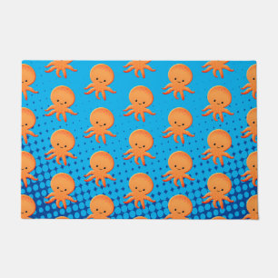 Felpudo Personalizado lindo bebé octopus océano azul