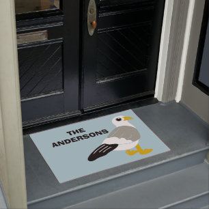 Felpudo Personalizado lindo gaviota azul claro personaliza