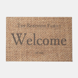 Felpudo Personalizado Moderna casa de campo elegante famil