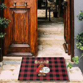 Felpudo Personalizado Moose Black Red Buffalo Navidades co