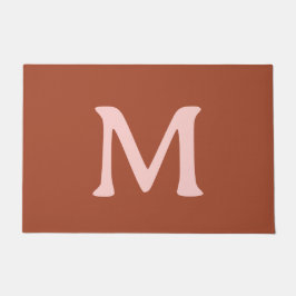 Felpudo Personalizado Naranja quemado Monograma