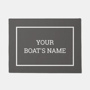 Felpudo Personalizado nombre del barco muelles gris