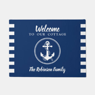 Felpudo Personalizado Nombre Familiar Anchor & Rope Cottag