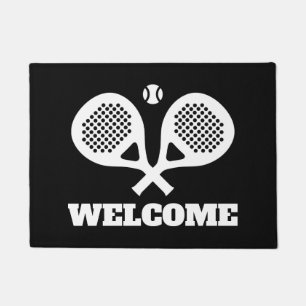 Felpudo Personalizado padel racket logo de bienvenida door