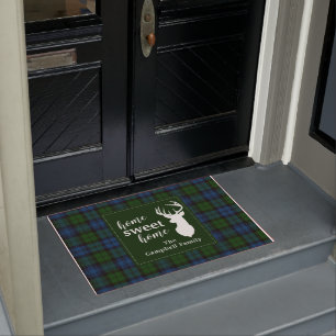 Felpudo Personalizado Plaid Tartan Clan Campbell Military