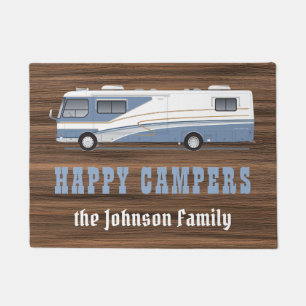 Felpudo Personalizado rústico de la familia de madera rv