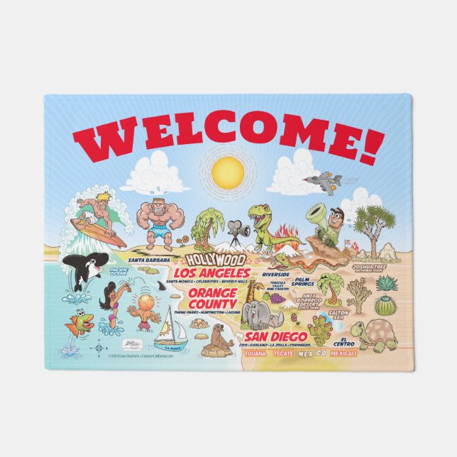 Felpudo Personalizado SoCal Welcome Mat (Anverso)