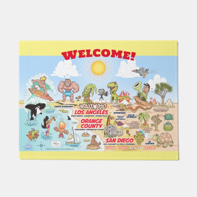 Felpudo Personalizado SoCal Welcome Mat (Anverso)
