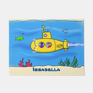 Felpudo Personalizado submarino feliz