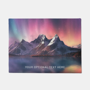 Felpudo Personalizado Texto Aurora Borealis