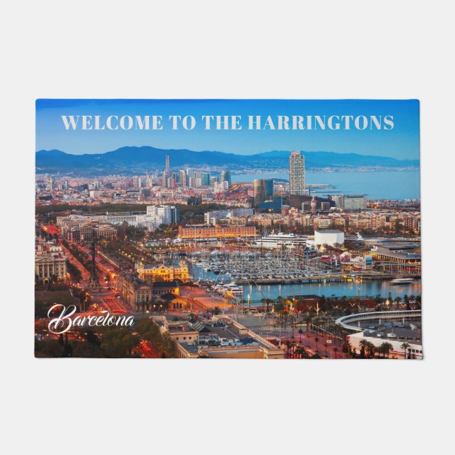 Felpudo Personalizado texto Barcelona doormat (Anverso)