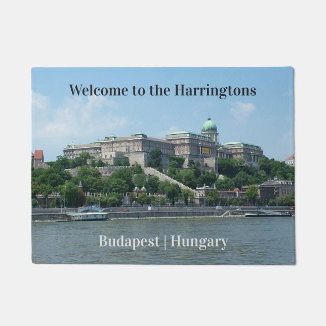 Felpudo Personalizado texto Budapest doormat (Anverso)