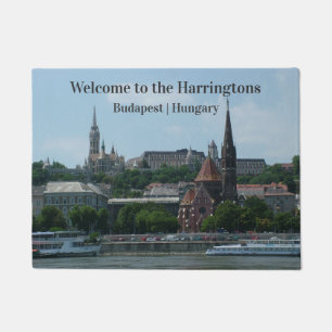Felpudo Personalizado texto Budapest doormat