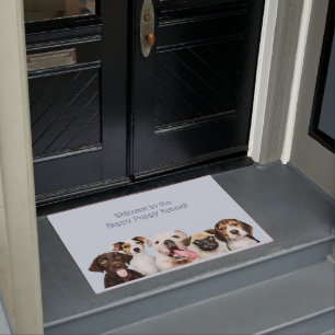 Felpudo Personalizado texto Cute Cachorros tapiz de puerta