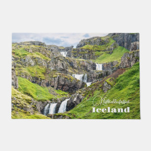 Felpudo Personalizado Texto Klifbrekkufossar, Islandia