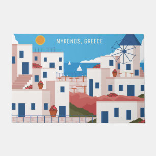 Felpudo Personalizado Texto Mykonos Grecia