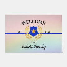 Personalizado Thin Blue Line: Insignia policial de