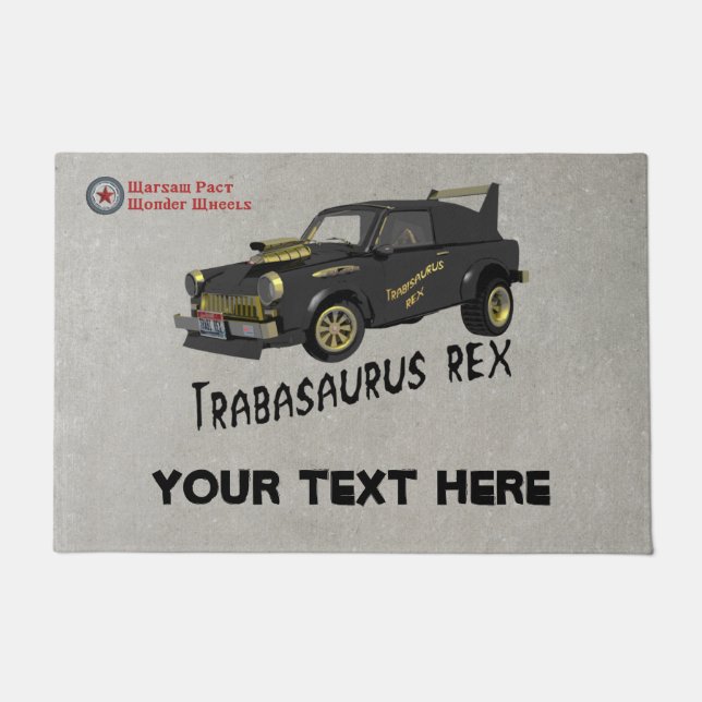 Felpudo Personalizado Trabant Car de Alemania Oriental (Anverso)
