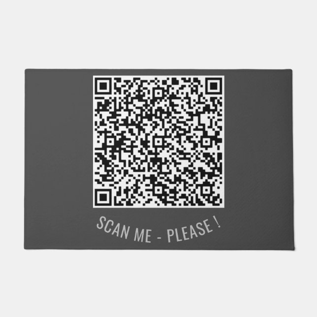 Felpudo Personalizado Tu código QR Analizar información Do (Anverso)