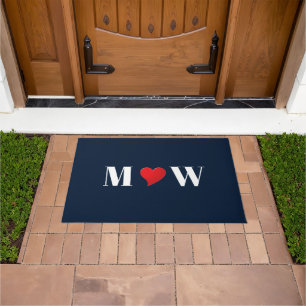 Felpudo Personalizar Par iniciales A Amas B Puerta de cora