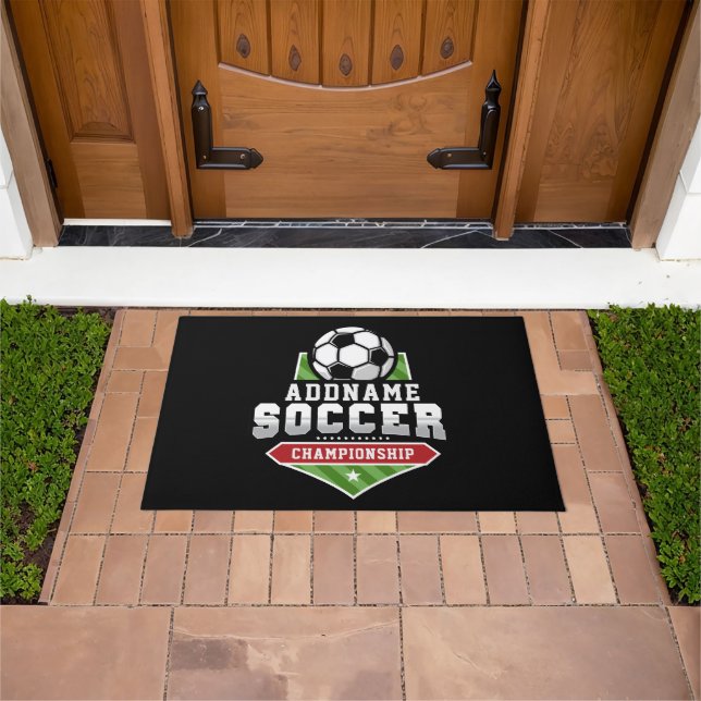 Felpudo Personalizar Soccer ADD TEXTO Varisity Team Player (Exterior)
