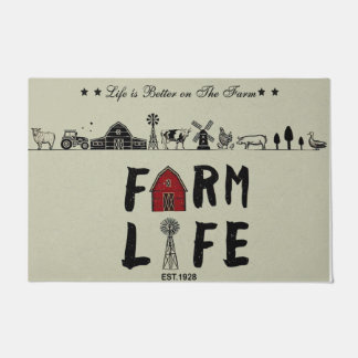 Felpudo Personalized Life Is Better On The Farm Doormat