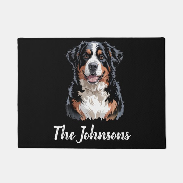 Felpudo Personalized Trendy  Bernese Mountain Dog  (Anverso)