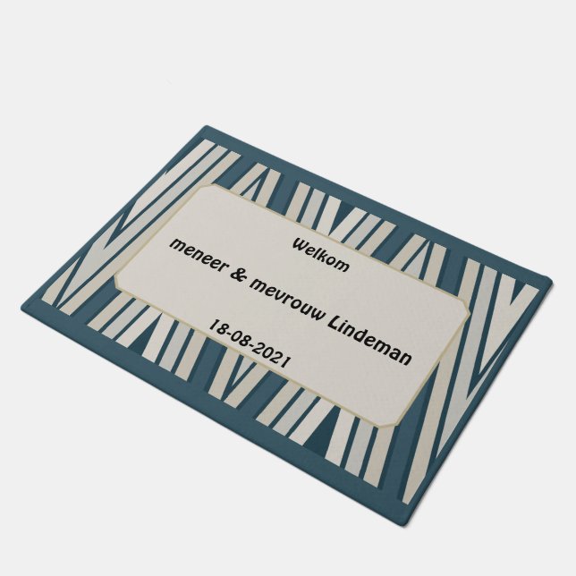 Felpudo Persoonlijk en origineel huwelijkscadeau met namen (Angular)